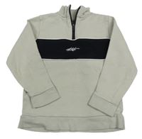 Světlešedo-černá mikina s výšivkou Next