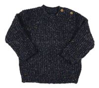 Tmavomodrý melírovaný svetr George