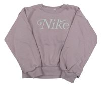 Fialová mikina s nápisem a logem Nike