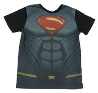 Tmavošedé vzorované tričko - Superman