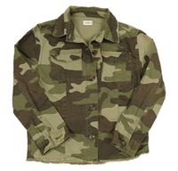 Khaki-hnědá army riflová košile F&F