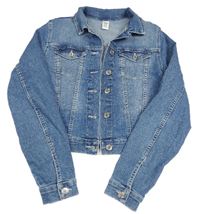 Modrá riflová crop bunda Denim Co.