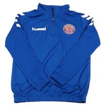 Modrá sportovní mikina s nášivkou Hummel