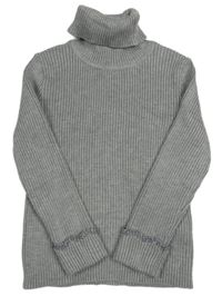 Šedý žebrovaný svetrový rolák zn. Primark