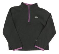 Antracitovo-fialová fleecová funkční mikina Trespass