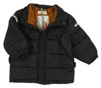 Černá šusťáková prošívaná zimní bunda H&M