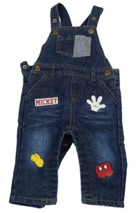 Tmavomodré laclové rifle s Mickeym Disney