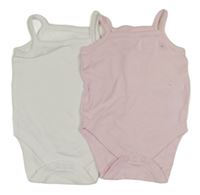 2x tílkové body - světlerůžové + bílé Primark