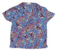 Modro-červená vzorovaná košile H&M