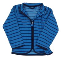 Modrá pruhovaná fleecová propínací mikina TCM