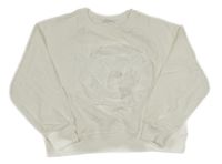 Bílá mikina s 3D květem Zara