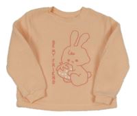 Meruňková huňatá mikina se zajícem H&M