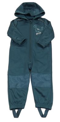 Tmavomodrošedá softshellová kombinéza s dinem a kapucí Lupilu