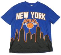 Safírovo-černé sportovní tričko s nápisem - NBA 