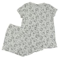 Bílé pyžamo s Hello Kitty Sanrio