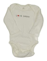 Bílé body s nápisem se srdcem H&M