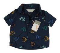 Nové - Tmavomodrá košile s auty Primark