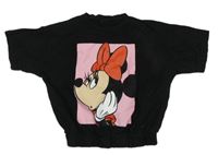 Černá crop mikina s Minnie Disney