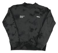 Tmavošedá batikovaná mikina s nápisem Jack & Jones