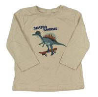 Béžové triko s dinosaurem Topolino