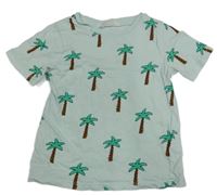 Světlezelené tričko s palmami H&M