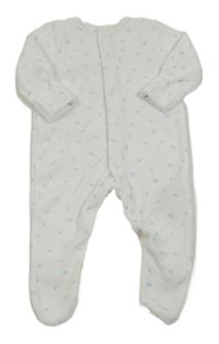 Bílý sametový overal s pírky Primark