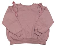 Světlerůžová mikina s volánky H&M