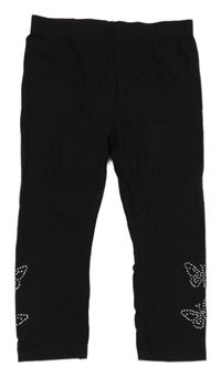 Černé capri legíny s kamínky Kiki&Koko