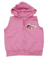 Růžová tepláková vesta L.O.L. Surprise s kapucí 