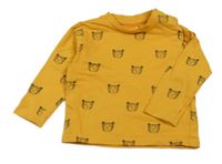 Oranžové triko s medvídky Pusblu 