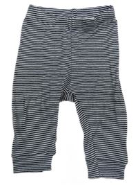 Tmavomodro-bílé pruhované tepláky Topomini 