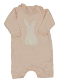 Broskvový úpletový overal se zajíčkem Mamas&Papas
