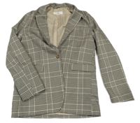 Béžovo-černý kostkovaný blejzr H&M