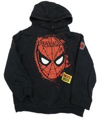 Černá mikina se Spider-manem a kapucí Marvel