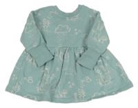 Světlemodré teplákové šaty s obrázky Next