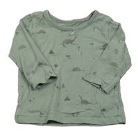 Khaki triko s dinosaury George 