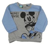 Šedo-modrá mikina s Mickeym Disney 