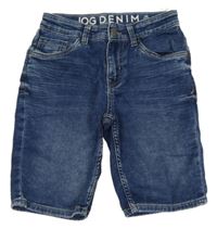 Tmavomodré teplákovo/riflové kraťasy C&A