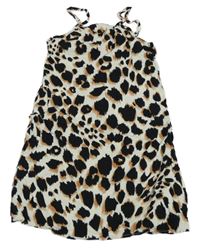 Bílo-černo-béžové vzorované lehké šaty George 