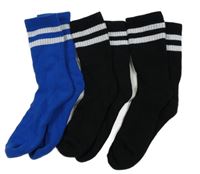 3x - 2x černé +1x safírové ponožky vel. 31-36