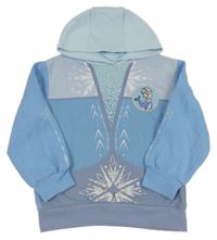 Modro-světlemodrá mikina s Frozen a kapucí 