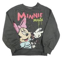 Šedá oversize mikina s Minnií zn Disney