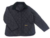 Tmavomodrá prošívaná šusťáková jarní zateplená bunda Barbour