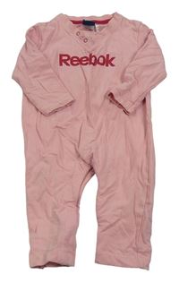 Růžová tepláková kombinéza s logem Reebok