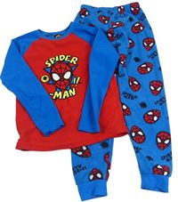 Červeno-modré fleecové pyžamo se Spider-manem PRIMARK