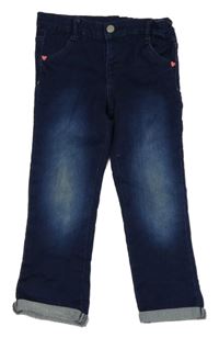 Tmavomodré teplákové rifle HEMA