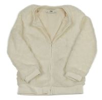 Smetanový chlupatý podšitý bomber se srdíčky C&A