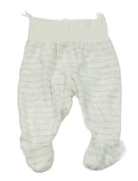 Bílo-šedé pruhované sametové polodupky Ergee