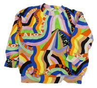 Barevná vzorovaná oversize mikina s nápisy H&M