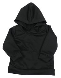 Černá mikina s kapsou a kapucí 